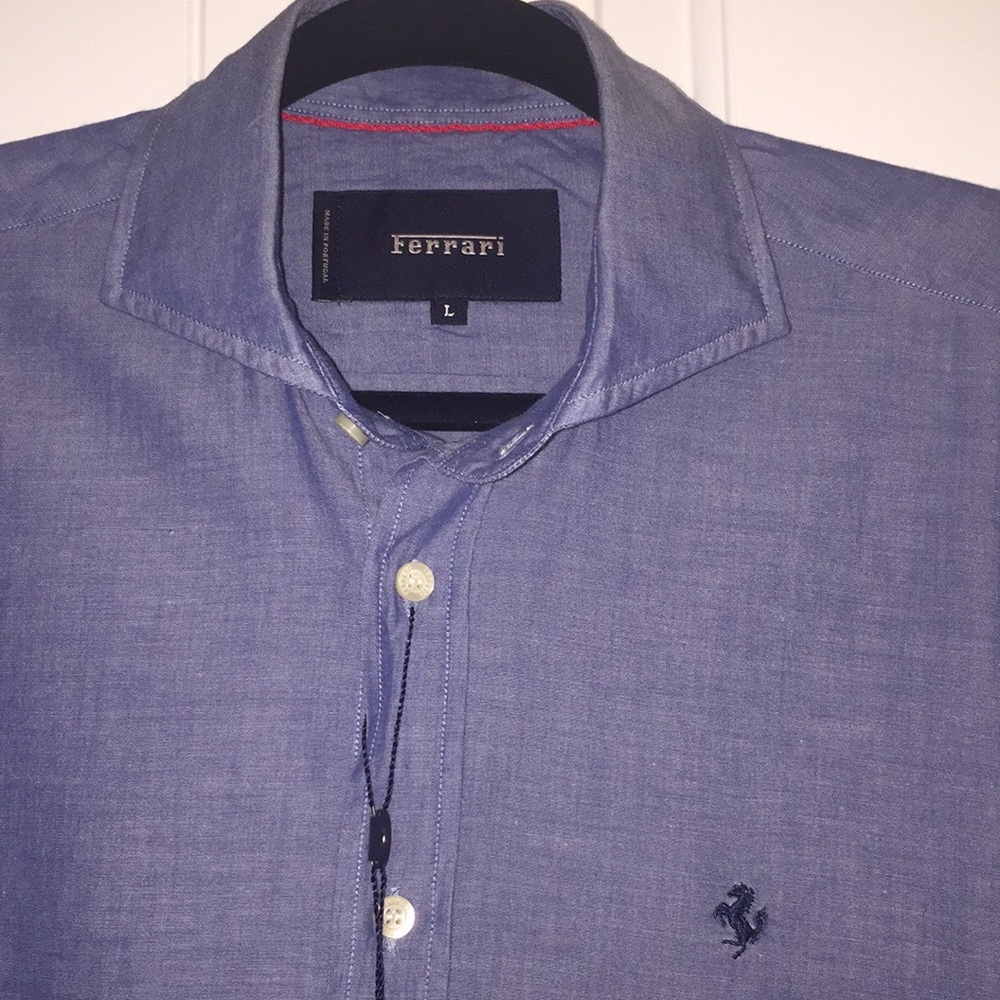 🆕NWT Men's Ferrari French Collar Chambrey Shirt - Picture 2 of 8